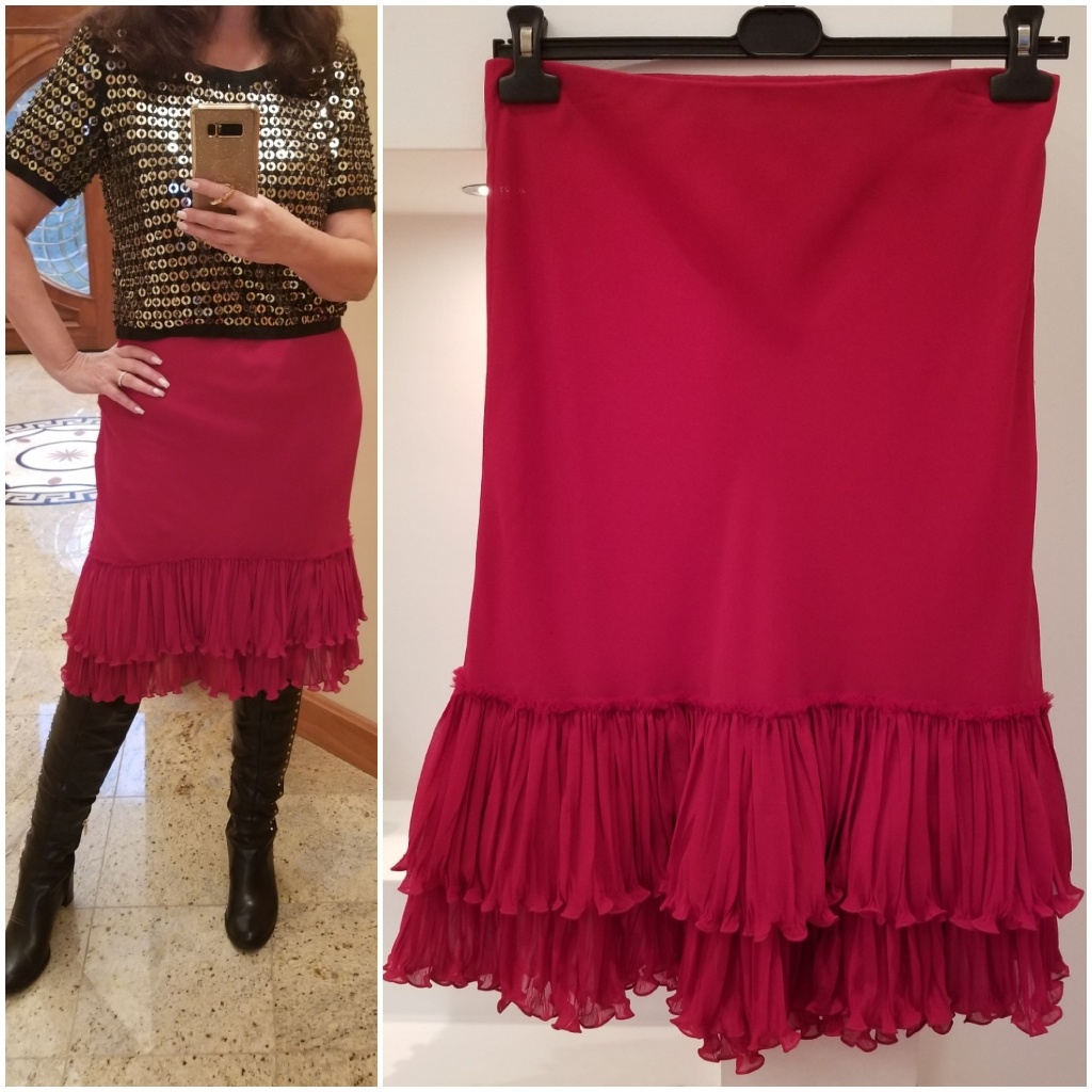 Like New! Very Elegant Skirt. Layered Ruffled Hem.